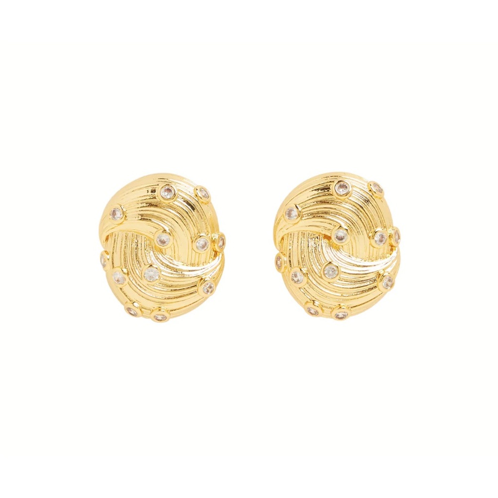 Elise Earrings 
Luxurious Gold and Silver Stud Earrings.